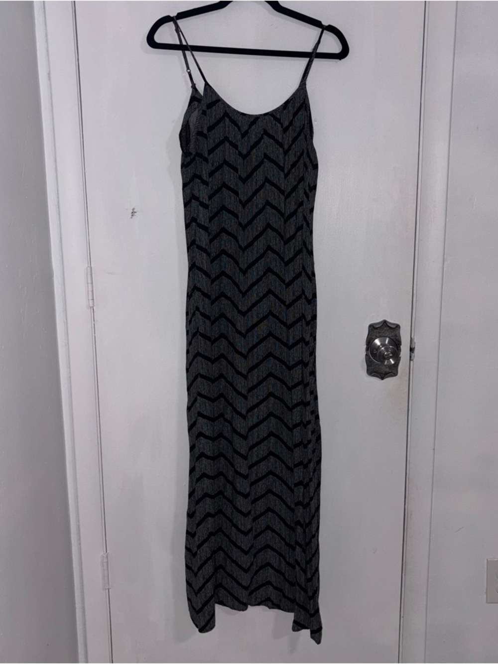 Merona Black Chevron Slip Maxi Dress